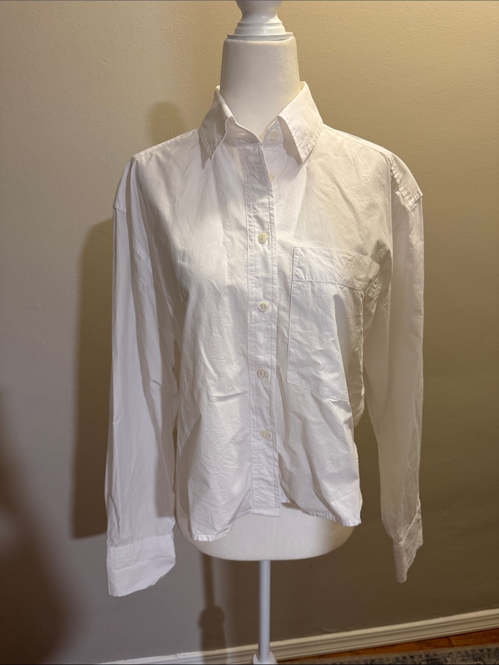 Banana Republic Classic White Button-Down Shirt - crop - size XS